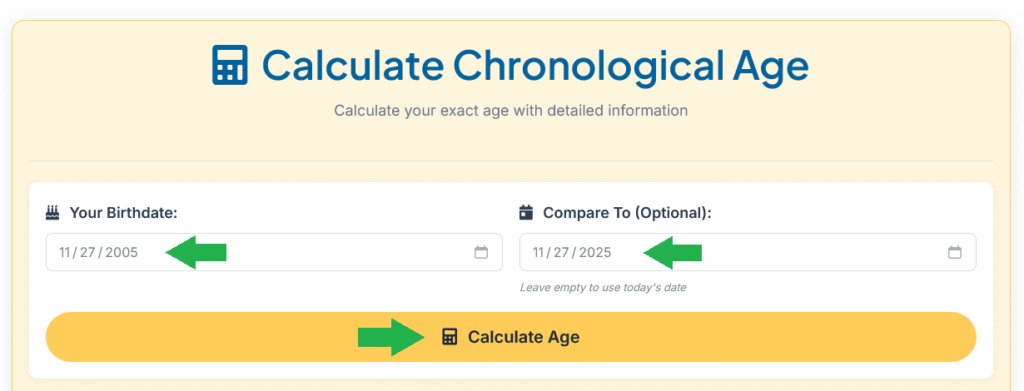 Chronological Age Calculator