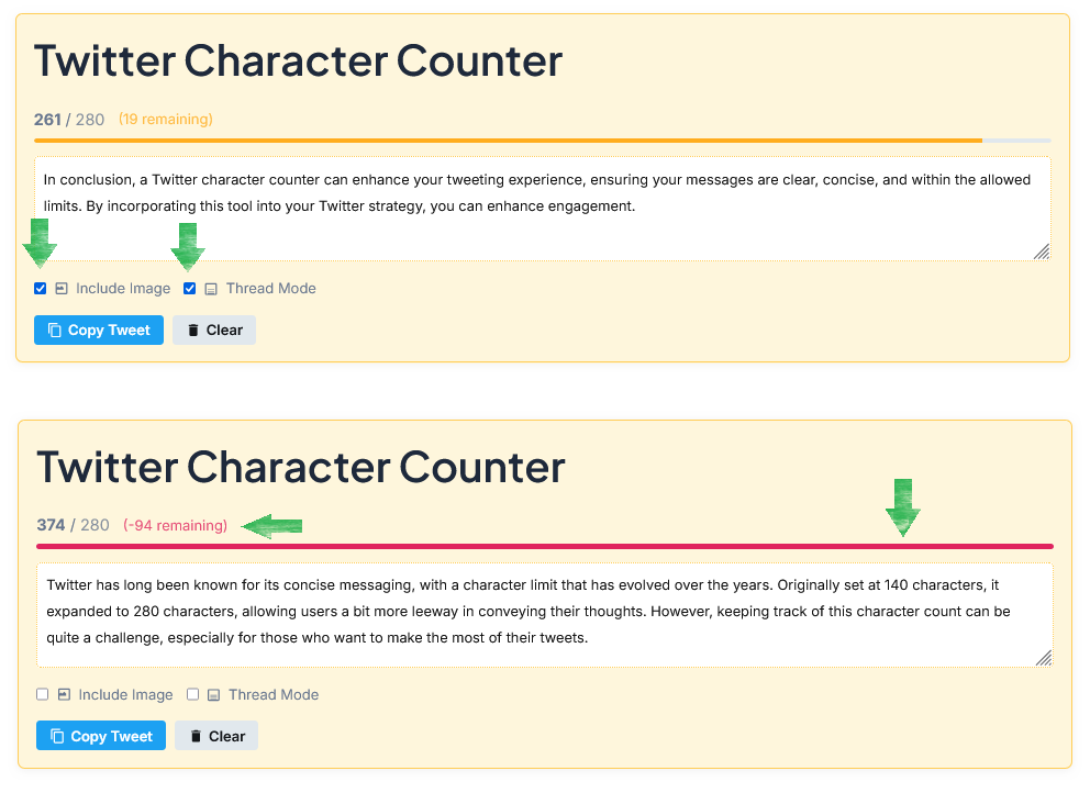 Twitter character counter
