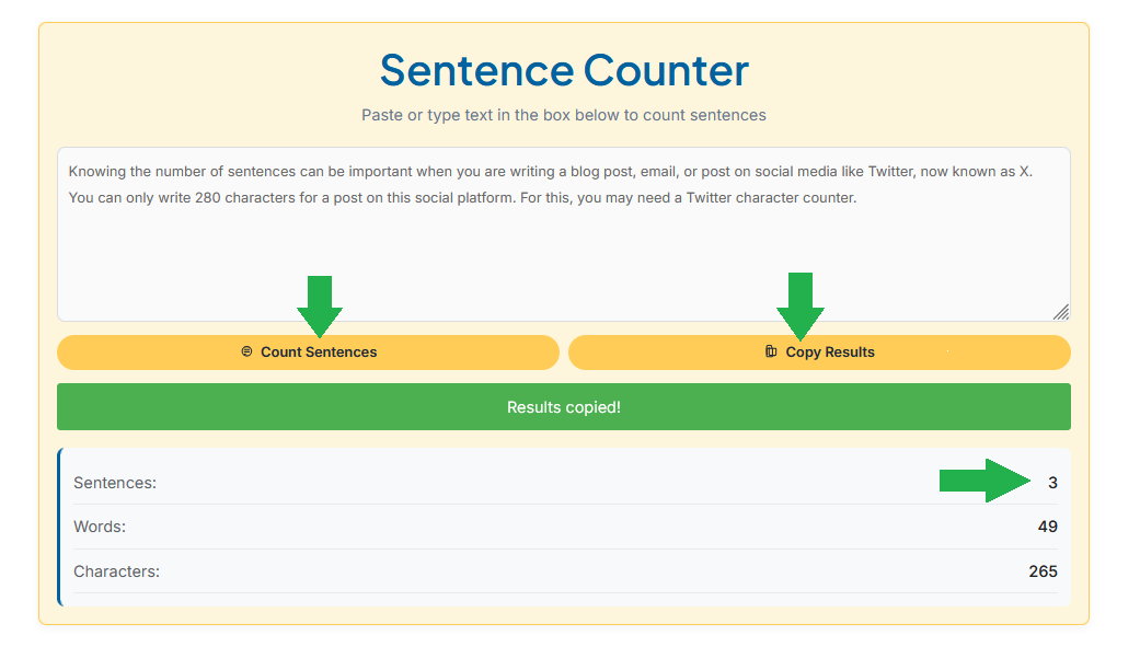 sentence counter